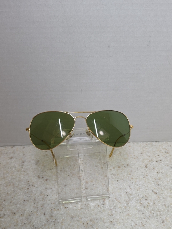Ray-Ban Accessories - Classic Aviator Sunglasses with Green Lenses and Gold Frame